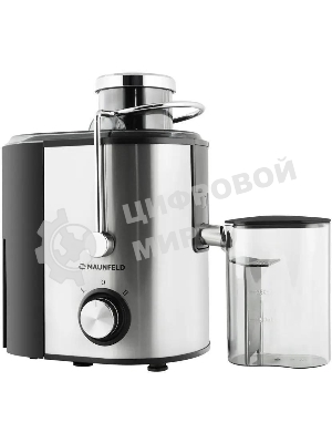 Соковыжималка Maunfeld MJE.850S нержавеющая сталь, центробежная, 850 Вт, 350 мл, механическое