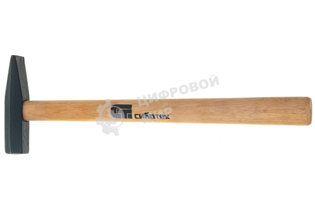 Молоток Сибртех 10211 слесарный, 200 г, квадратный боек, деревянная рукоятка