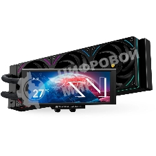 Водяное охлаждение для процессора Thermalright Trofeo Vision 360 (360mm, LED, Black, ARGB/Fans: 3x120mm, 69CFM, 27dBA, 2150RPM/Pump height 102mm, 6400RPM, Rad thickness 27mm/S: 1700, 1200, 1851, 115X, 2011, 2066, AM5, AM4)