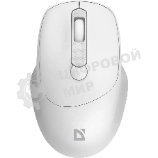 Мышь беспроводная Defender Feam MM-296 белый, 1600 dpi, радиоканал, USB, кнопки - 4