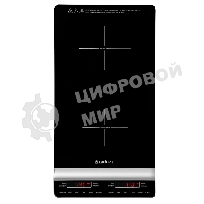 Плитка электрическая индукционного типа с двумя конфорками ENDEVER Skyline IP-67, черный, мощность 1800 Вт+1300 Вт, диаметр посуды 12-26 см, 2 шт/уп