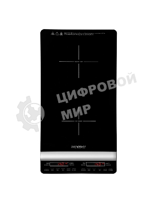 Плитка электрическая индукционного типа с двумя конфорками ENDEVER Skyline IP-67, черный, мощность 1800 Вт+1300 Вт, диаметр посуды 12-26 см, 2 шт/уп