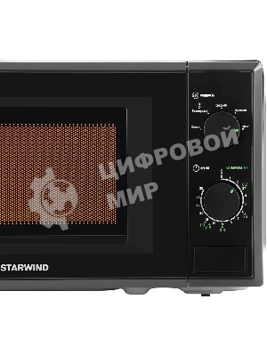 Микроволновая печь Starwind SWM5820 черный, 20 л, 700 Вт, переключатели - поворотный механизм