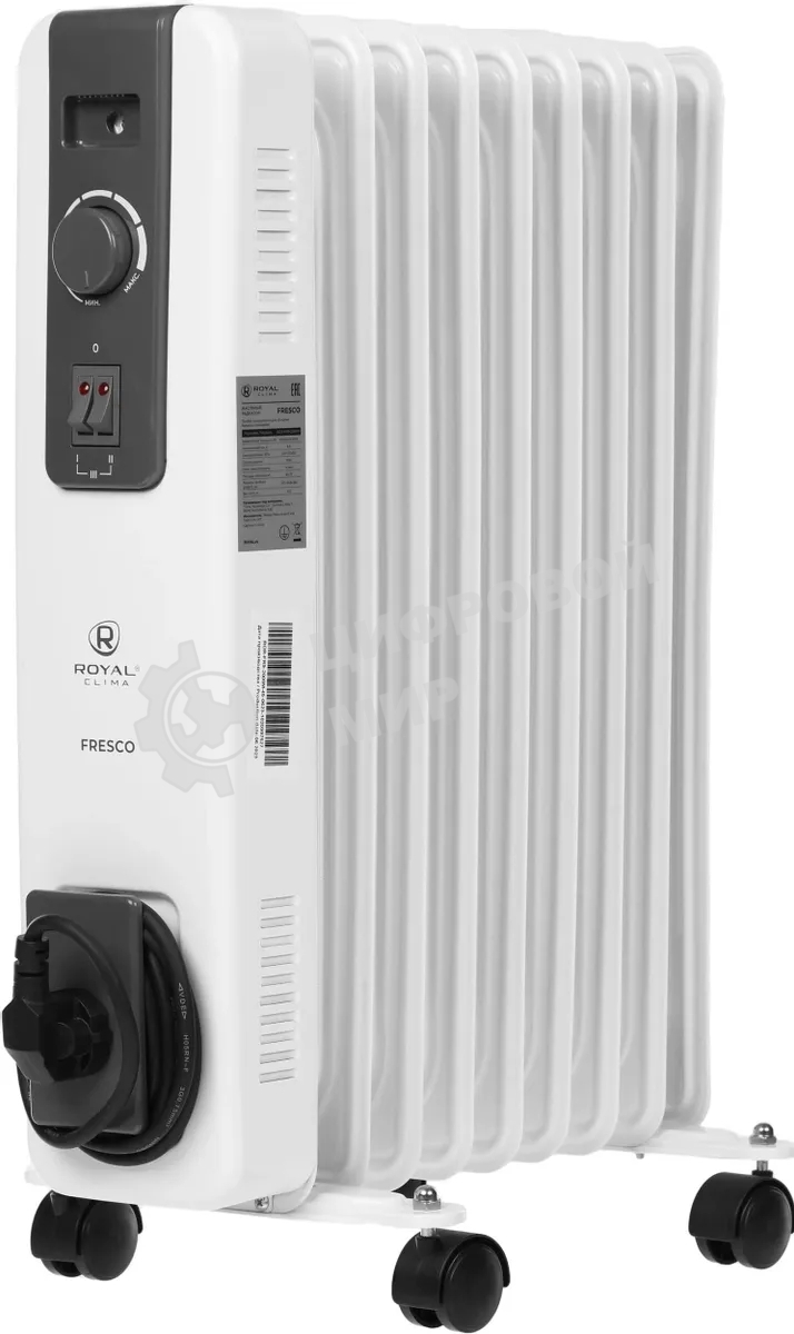 Радиатор масляный Royal Clima ROR-FR9-2000M 2000Вт белый/черный