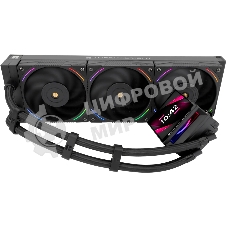 Водяное охлаждение для процессора Thermalright Hyper Vision 360 (360mm, LED, Black, ARGB/Fans: 3x120mm, 69CFM, 27dBA, 2150RPM/Pump height 68mm, 6400RPM, Rad thickness 27mm/S: 1700, 1200, 1851, 115X, 2011, 2066, AM5, AM4)