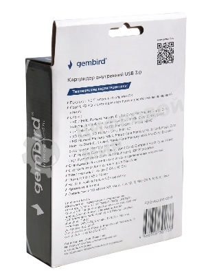 Кард-ридер Gembird FDI2-ALLIN1-03-B/черный/TF/SD/MS/CF/XD SDHC/USB 3.0/пластик