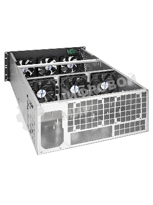 Корпус для майнинга ExeGate EX288960RUS Pro 8-650 без БП, 2*USB, 6*fan 120мм, места под: 8 видеокарт, 1 БП