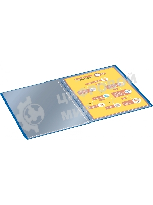 Папка с 30 прозрачными вкладками Silwerhof Eco A4, пластик, 0.5мм, синий