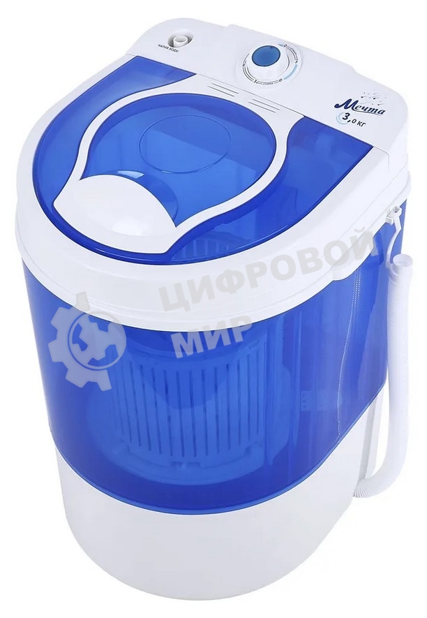 Стиральная машина Мечта WMS S303UT01 бело-синяя, загрузка вертикальная 3кг, 300 об/мин., класс: A+