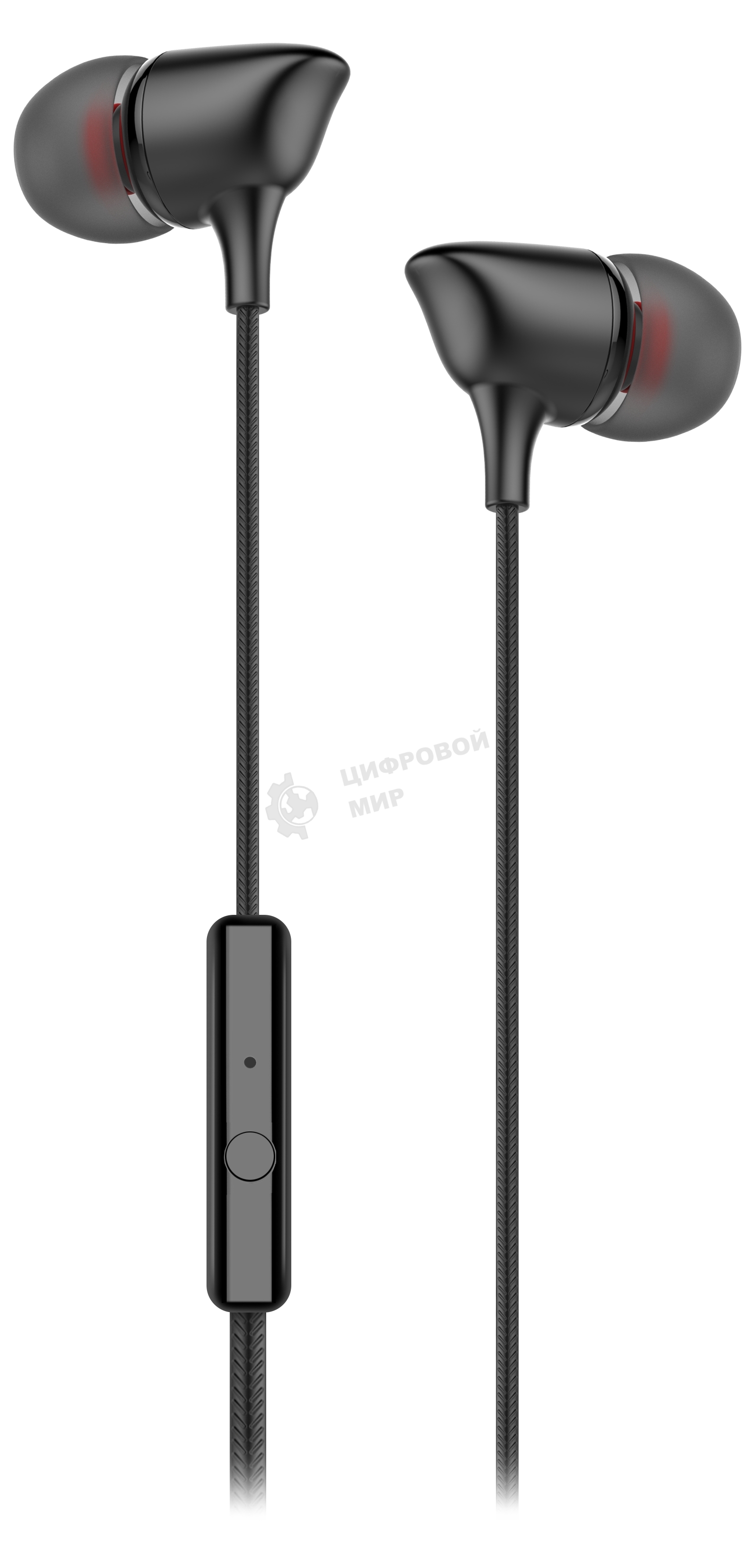 Проводные наушники Olmio Joy черный, внутриканальные, Jack 3.5 мм, микрофон