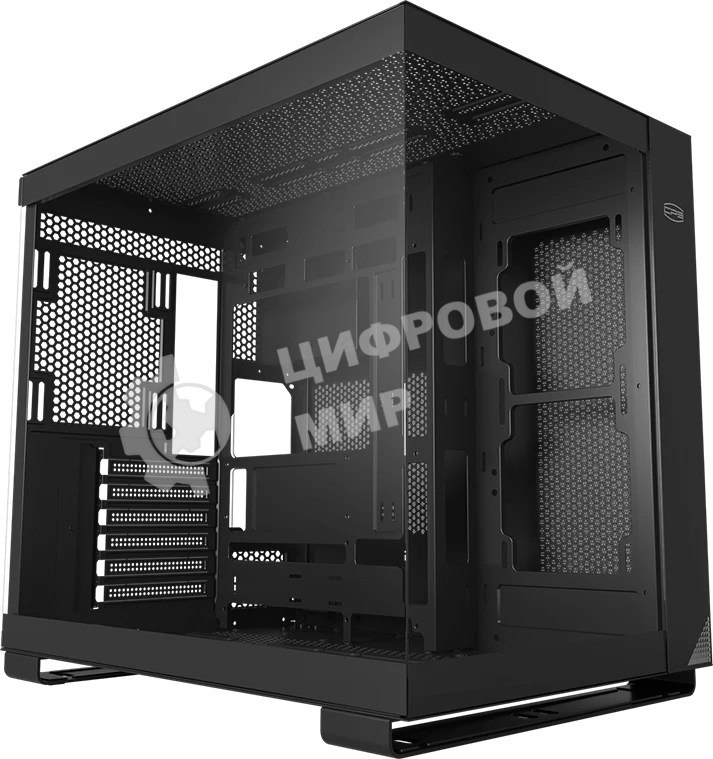 Компьютерный корпус без блока питания PCCOOLER C3 T500 BK, Panoramic Mid Tower, Black, TG, 0.7 SPCC, no fans ATX, mATX, mITX 175/400/200мм 1x2.5
