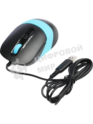 Мышь проводная A4Tech Fstyler FM10 черный/синий, 1600 dpi, USB, кнопки - 4