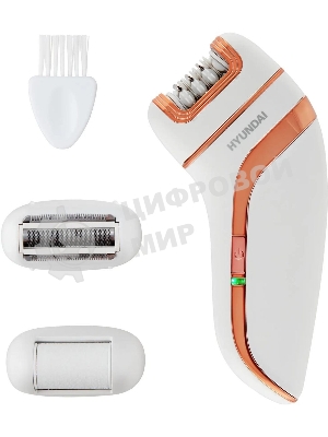 Эпилятор Hyundai H-EP9020 скор.:2 насад.:3 от аккум. белый/бежевый