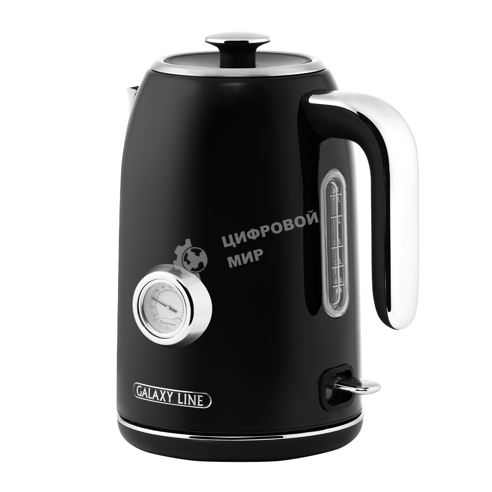 Чайник электрический Galaxy Line GL 0350, магия черного, металл, 2200 Вт, 1.7 л
