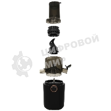 Соковыжималка Zigmund & Shtain ESJ-771 серый графит, шнековая вертикальная, 500 Вт, 800 мл, электронное, реверс