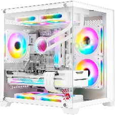 Компьютерный корпус Bloody BD-CC105 белый без БП mATX 5x120мм 1xUSB 2.0 1xUSB 3.0 audio bott PSU