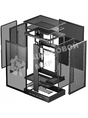 Компьютерный корпус MiniTower Deepcool CH270 черный (Mini-ITX, без БП, 2*Type A+USB Type-C) (R-CH270-BKNDM0-G-1)