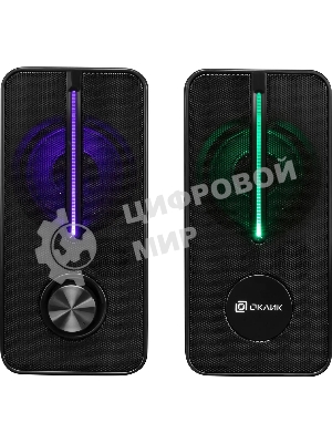 Акустическая система Оклик OK-120U 2.0 черный 6Вт