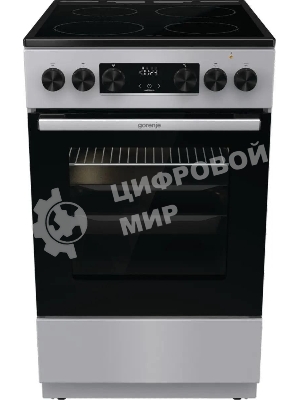 Плита электрическая Gorenje GEC5C41SG серый, конфорок 4 электрических, духовка 70 л, 50 см x 85 см x 59.4 см (без крышки)