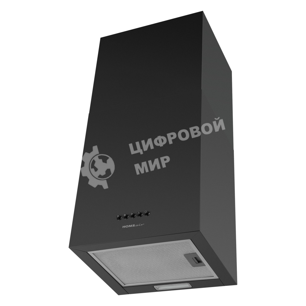 Вытяжка пристенная HOMSair Phlox Push 40 черный, 40 см, 700 куб. м/ч, 54 дБ