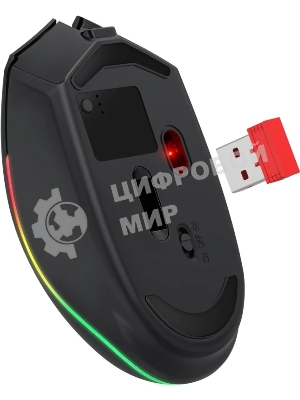 Мышь беспроводная Defender Fusion MM-283 черный, 3200 dpi, радиоканал, Bluetooth, USB, кнопки - 4