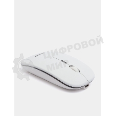 Мышь беспроводная OLMIO WM-21 белый, бесшумная, 3 кнопки с подсветкой, 1600 dpi