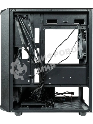 Компьютерный корпус Minitower mATX Eurocase 00-01003411 M205 4ARGb черный без БП закаленное стекло USB 3.0