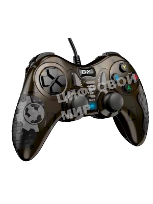 Геймпад проводной Genius GX-19UV/для ПК и PlayStation3, PlayStation4/19 кнопок/2 вибромотора/2 мини-джойстика/кабель1.8м/темно-медный (31610003400)