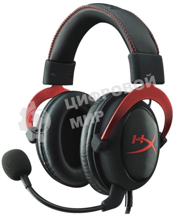 Гарнитура HyperX Cloud II красный, проводная, совместимость с консолями