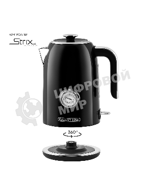 Чайник электрический Galaxy Line GL 0350, магия черного, металл, 2200 Вт, 1.7 л