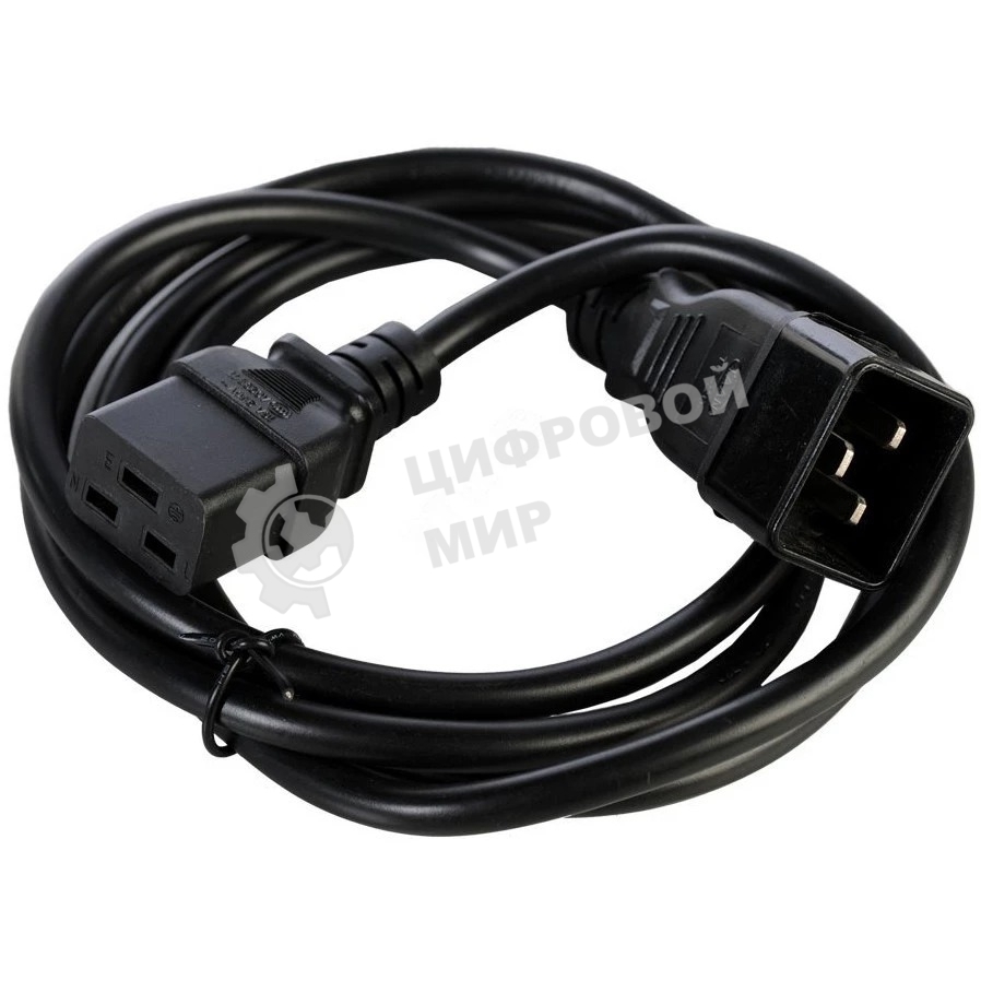 Шнур питания NTSS NTSS-PC19771 C19-Schuko проводник.:3x1.5мм2 1.8м 220/250В 16А черный