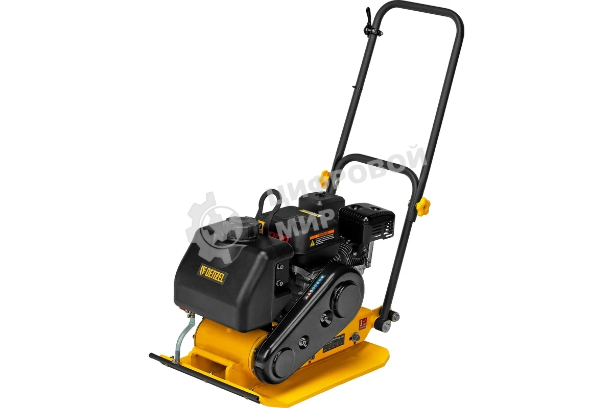 Виброплита бензиновая Denzel VC-30W 3.6 л, 1.7 л/ч, 30 кН, подошва 65х45, 108 дБ