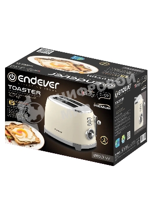 Тостер электрический ENDEVER Skyline ST-129 850 Вт, бежевый