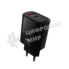 Сетевое зарядное устройство MORE CHOICE NC82 1USB+1Type-C 3.0A PD 35W+QC3.0 для Type-C Type-C черный