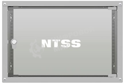 Шкаф коммутационный NTSS LIME (NTSS-WL6U5535GS) настенный 6U 550x350 мм пер. дв. стекл несъемн. бок. пан. 30 кг серый 8.3 кг 110 град. IP20