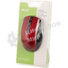 Мышь беспроводная Acer OMR032 черный/красный, 1600 dpi, радиоканал, USB, кнопки - 4
