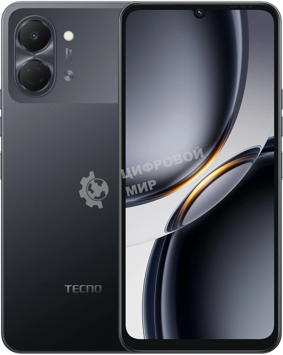 Смартфон Tecno Spark Go 3 64Gb 4Gb черный моноблок 3G 4G 2Sim 6.75