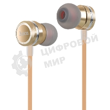Проводные наушники Hoco M16 золотой, внутриканальные, Jack 3.5 мм