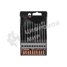 Набор пилок для лобзика по дереву и металлу 10шт Вихрь