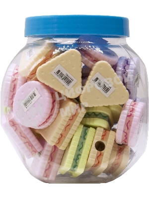 Точилка для карандашей ручная Silwerhof Cookies Монстрики, 1 отверстие, пластик, ассорти, туба