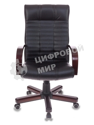 Кресло Бюрократ KB-10/WALNUT черный, экокожа