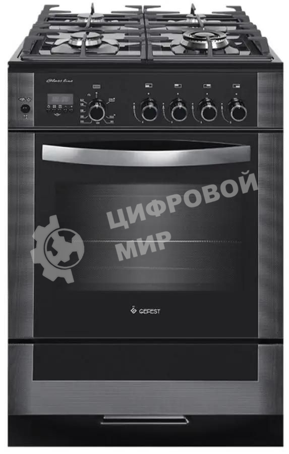 Плита газовая Gefest ПГ 6500-04 0244 черный, конфорок 4 шт, духовка 52 л, 60 см x 85 см x 60 см