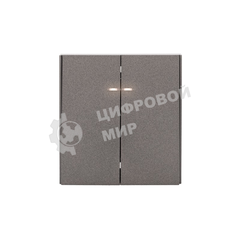 Выключатель Kranz STRONG 2 кл с подсветкой 10А с/у графит