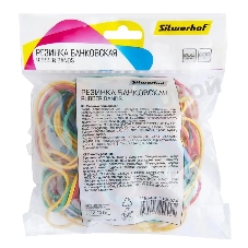 Резинки для купюр Silwerhof 189024 d=60 мм, ширина 2 мм, 200 гр, ассорти, пластиковый пакет