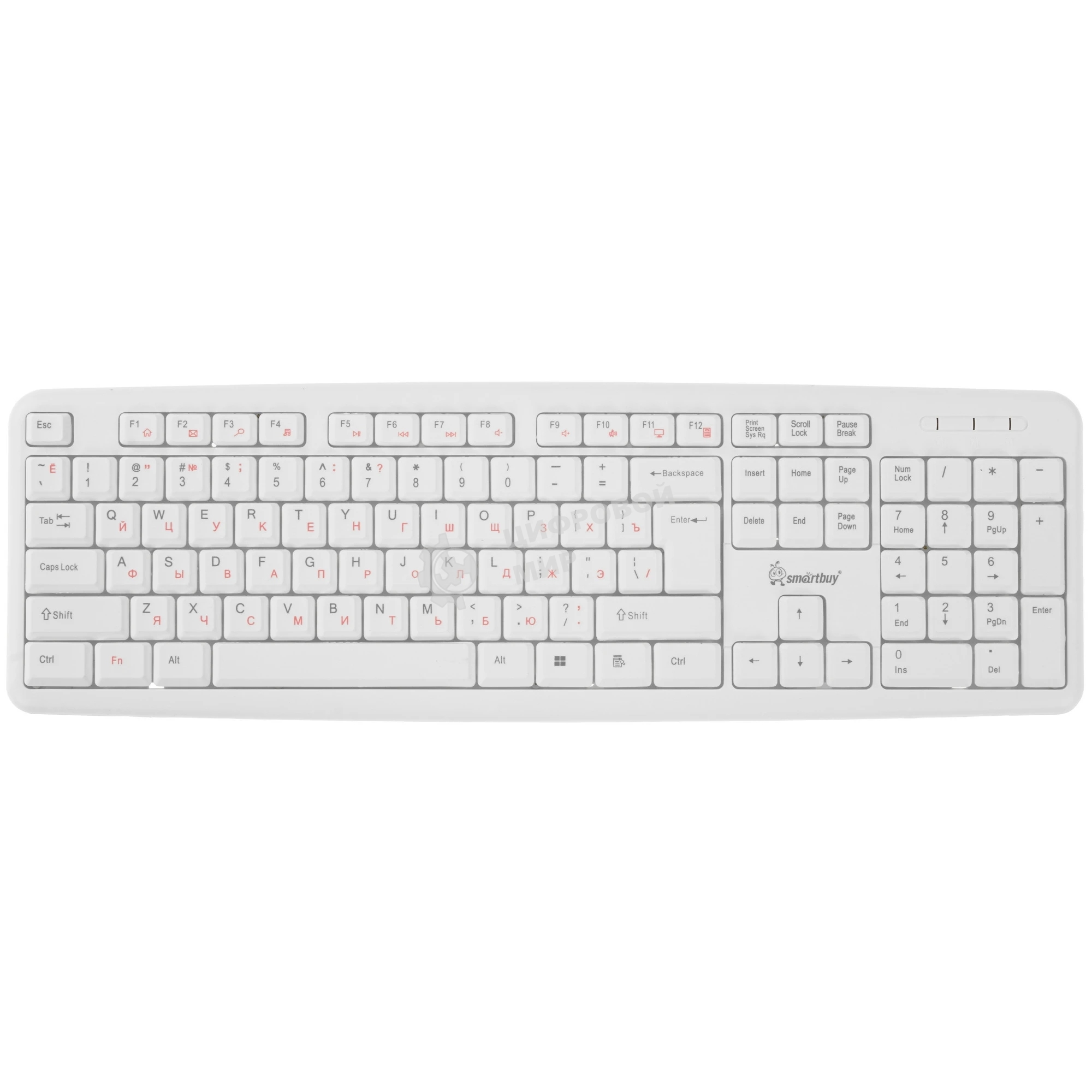 Клавиатура проводная Smartbuy (SBK-210U-W) ONE 210 USB белая