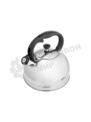 Чайник для плиты металлический Lara LR00-64, (матовый) 4 л, автоподъем крышки, индукционное капсулированное дно, нейлон. ручка