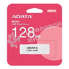 Флешка USB ADATA UC310 (UC310-128G-RWH), 128Gb, USB 3.2 Gen1, R/W 100/30, белый