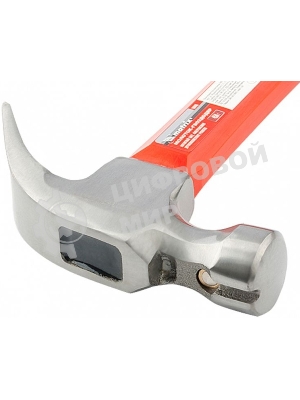 Молоток гвоздодер Matrix 450 г, боек c магнитом, фиберглассовая обрезиненная рукоятка