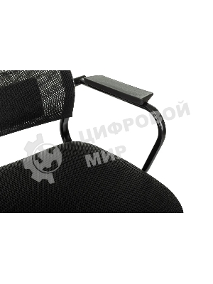 Кресло Бюрократ CH Balance-Low черный экокожа низк.спин. крестов. металл