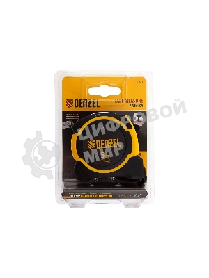 Рулетка Denzel 5м х 19мм, двухкомп. корпус, магнитный обрезиненный зацеп